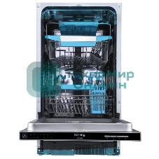 Встраиваемая посудомоечная машина Korting KDI 45340, черный, 44.8 см, 10 компл., 49 дБ, класс A++