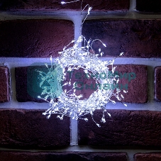 Гирлянда роса Фейерверк с трансформатором 20 м, 1000 LED, белое свечение 