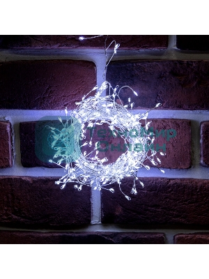 Гирлянда роса Фейерверк с трансформатором 20 м, 1000 LED, белое свечение 