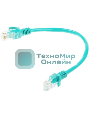 Патч-корд UTP Cablexpert cat.5e 0.25м, литой, многожильный, зеленый