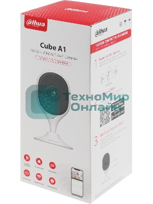 Компактная IP-видеокамера Dahua DH-IPC-C5AP-0280B с Wi-Fi 2.4ГГц 5Мп, 1/3.2” CMOS, объектив 2.8мм, обнаружение людей, ИК 10м, микрофон, динамик