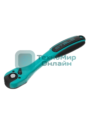 Ключ-трещотка Stels 3/8, 72 зуба, с быстрым сбросом, CrV, 2-х ком. рукоятка