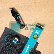 Нож Gross ремонтно-монтажный, трехкомп. рук-ка, авто выброс/возврат лезвия пистол типа,170мм, 5 з.л