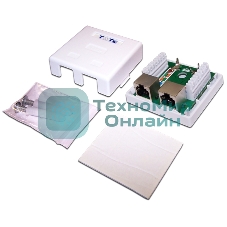 Настенная розетка, 1 порт RJ-45 категории 5е, STP, белая