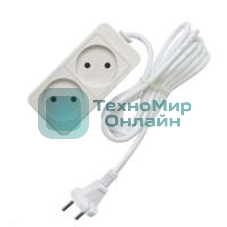 Удлинитель быт. ТМ Союз 2200 Вт 2 гн. ПВС 1,5 м 481S-1201