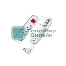 Удлинитель 3х2 м с заземл. 16А IP20 S-303 с выкл. ПВС 3х1 UNIVersal 9634418