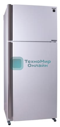 Холодильник Sharp SJ-XE59PMWH белый жемчуг двухкамерный 430/148л морозилка сверху, No Frost