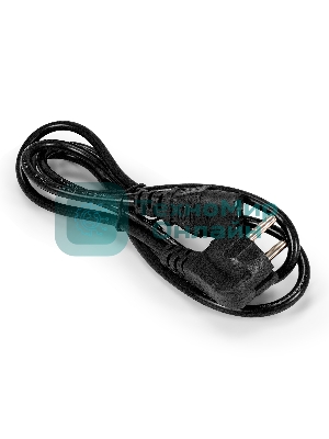 Кабель питания ExeGate Power PC-1,5P (Евровилка угловая Schuko->C13, VDE-250V-3*0.75мм2, медь, черный, 10A, 1.5м)