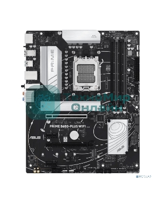 Материнская плата ASUS PRIME B650-PLUS WIFI, AM5, AMD B650, 4xDDR5, 4xSATA, 2xM.2, 1xPCIe 4.0 x16, 2xPCIe 4.0 x1, 1xDP, 1xHDMI, 1x2.5Gb LAN, Wi-Fi 6E, Bluetooth 5.3, 4xUSB-A 10Gbps, 2xUSB-A 5Gbps, 2xUSB-A 2.0, 5x3.5 мм, 7.1, ATX