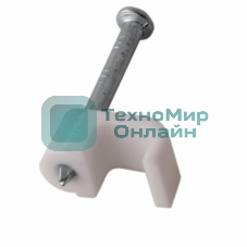 Крепеж кабеля плоский Rexant 4 х 2 мм, белый (упак. 20 шт)