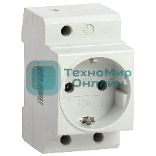Розетка силовая РАр10-3-ОП с заземл. на DIN-рейку IEK MRD10-16