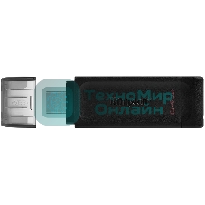 Флешка USB Kingston DataTraveler DT70 (DT70/64Gb), 64Gb, USB Type-C 3.2, R/W 70/45, черный