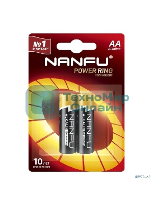 Батарейка щелочная AA Nanfu LR6 2B (2шт.)