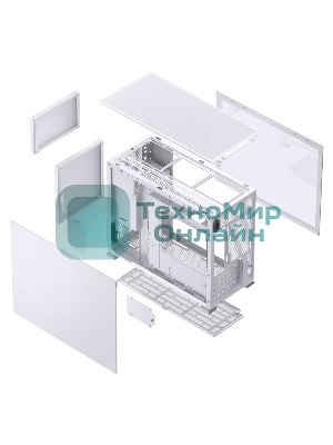Корпус без блока питания Case JONSBO D31 MESH, Mini-Tower, TG, no fan, 1xUSB-A 3.2 + 1xUSB-C 3.2, mATX, mDTX, mITX White