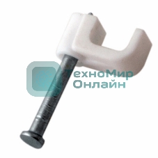 Крепеж кабеля плоский Rexant 4 х 2 мм, белый (упак. 20 шт)