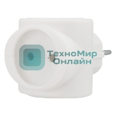 Тройник электрический Rexant биметалл 220В 6А белый