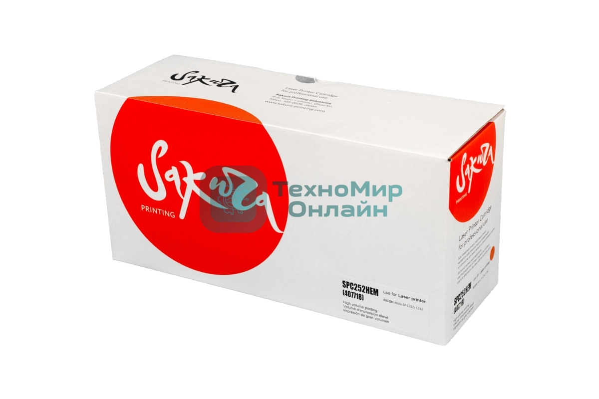 Картридж Sakura SPC252HEM (407718) для Ricoh, пурпурный, 6000 к.