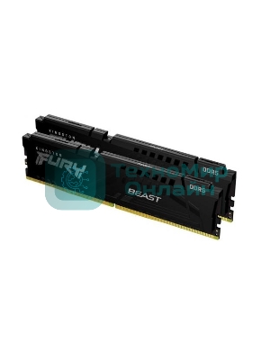 Оперативная память Kingston Fury Beast, DDR5, 32GB (2x16GB), 5600MHz, CL40, DIMM, с радиаторами, черный