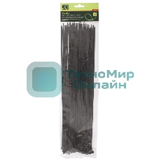 Хомуты Сибртех, 400, 4,8 мм пластиковые, черные, 50 шт