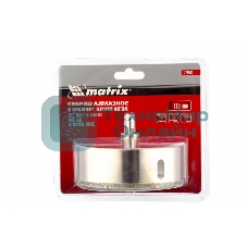 Сверло алмазное Matrix по керамограниту, 115 х 67 мм, 3-гранный хвостовик