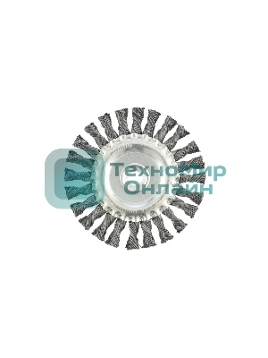 Щетка Matrix для УШМ, 125 мм, М14, Плоская, крученая проволока 0,5 мм