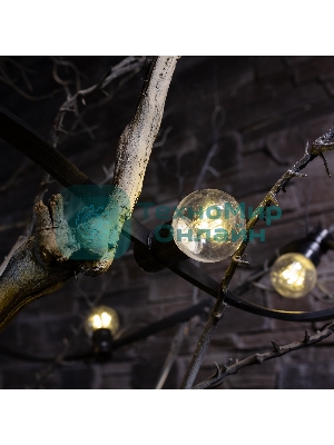 Гирлянда Neon-night LED Galaxy Bulb String 10м, черный каучук, 30 лампx6 LED теплый белый, влагостойкая IP65