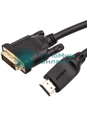 Кабель HDMI AM/DVI(24+1)M, 1.8м, CU, 1080P@60Hz, 2F, VCOM CG484GD-1.8M