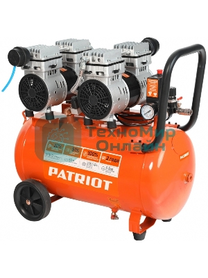 Компрессор поршневой Patriot WO 50-300 безмасляный 300л/мин 50л 2000Вт оранжевый