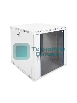 Шкаф телеком. настенный разборный 12U (600х650) дверь стекло,цвет черный (ШРН-Э-12.650-9005) (1коробка)