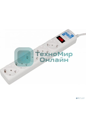 Сетевой фильтр Powercube SPG-B-6-WHITE 1.9 м, 5 розеток, белый, коробка