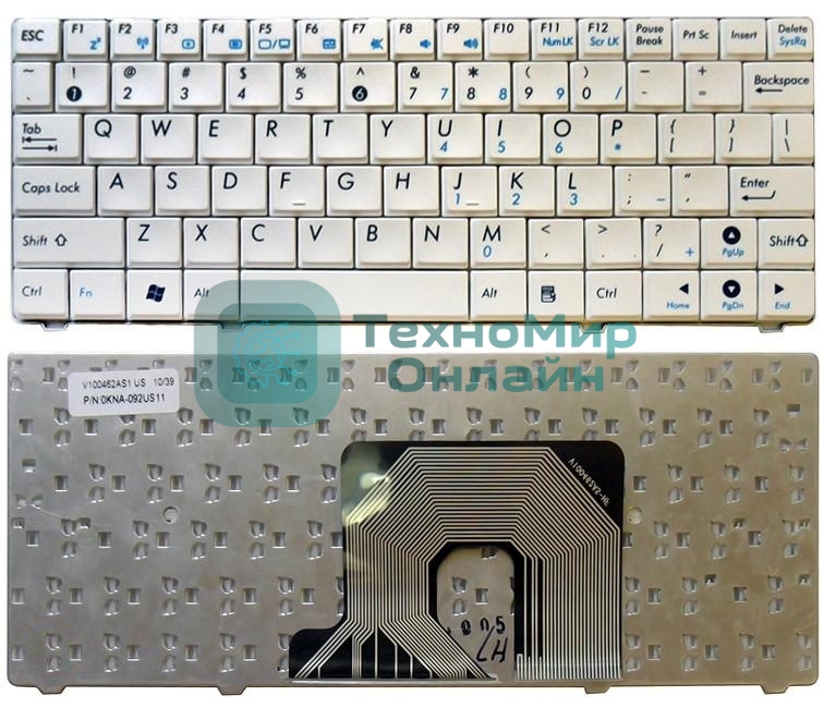 Клавиатура для ноутбука Asus Eee PC 900HA 900SD T91 белый