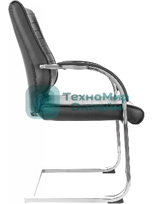 Кресло компьютерное Бюрократ T-8010-LOW-V/BLACK черный, искусственная кожа