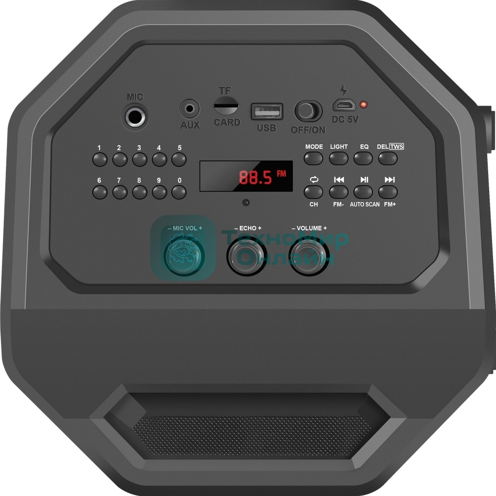 Портативная акустика Defender Rage 50 Вт Light/BT/FM/USB/LED/TWS черный