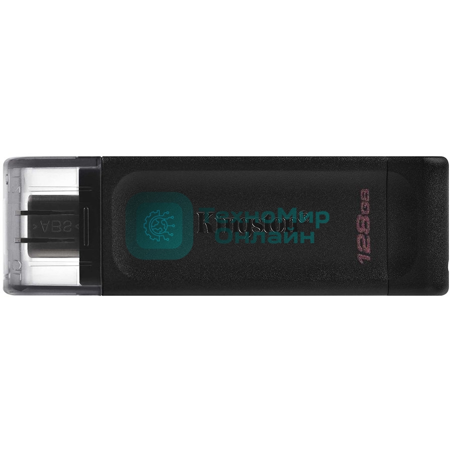 Флешка USB Kingston DataTraveler DT70 (DT70/128Gb), 128Gb, USB Type-C 3.2, R/W 70/45, черный