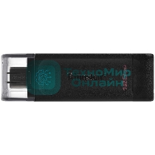 Флешка USB Kingston DataTraveler DT70 (DT70/128Gb), 128Gb, USB Type-C 3.2, R/W 70/45, черный
