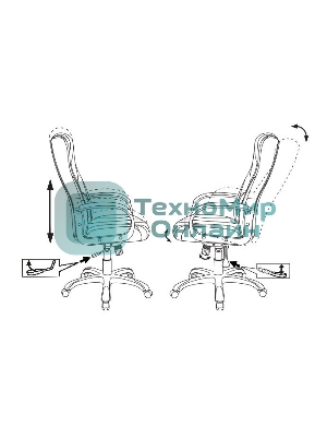 Кресло игровое Zombie 9 черный/синий, искусст.кожа/ткань, крестовина пластик