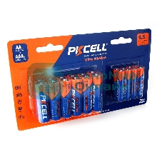 Щелочной/алкалиновый элемент питания PKCELL LR6(12)+LR03(8) тип - AAА 8 шт + АА 12 шт в блистере