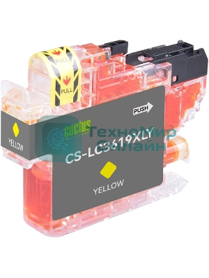 Картридж струйный Cactus CS-LC3619XLY желтый (18.4 мл) для Brother MFC-J2330DW/J2730DW/J3530DW/J3930DW