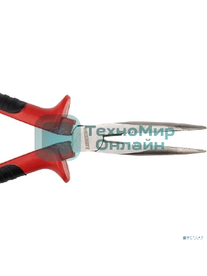 Тонкогубцы изогнутые Rexant 200 мм никелированные, двухкомпонентные рукоятки