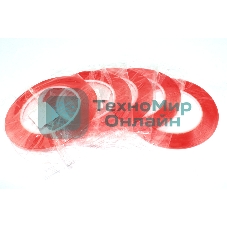 Скотч двусторонний прозрачный 3M с красной защитной лентой ширина 2 мм 2 5м 5 шт. 112204