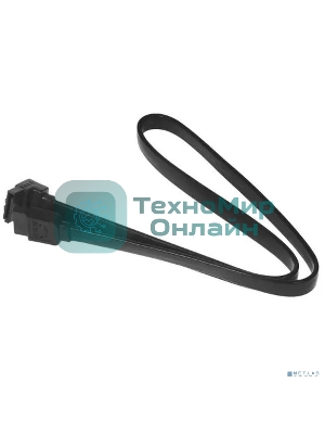 Кабель интерфейсный SATA Cablexpert CC-SATAM-DATA90-BL-50CM, Sata3 7pin/7pin, мет.защелка, угловой разъем, 50 см, черный, пакет