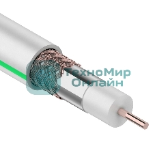 Кабель коаксиальный Rexant SAT 703 B, Cu/Al/Cu, 75%, 75 Ом, бухта 100 м, белый