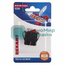 Выключатель клавишный Rexant 250V 16А (4с) ON-OFF красный с подсветкой (RWB-502, SC-767, IRS-201-1) (в упак. 1 шт.)