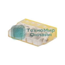 Экспресс-клемма Rexant СМК 2273-205, 5-проводная 0.5-2.5 мм², прозрачная (100 шт./уп.)