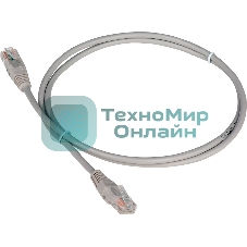 Патч-корд LANMASTER TWT UTP cat.5e, с заливными колпачками, 15 м, серый