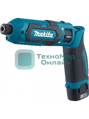 Отвертка аккумуляторная MAKITA TD022DSEак уд 7.2В 2х1Ач Li-Ion 2450об/м 25Нм 1/4'' 0.56кг сумка подсветка