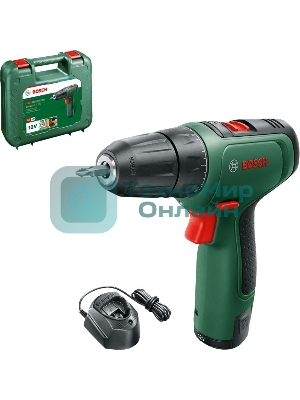 Дрель-шуруповерт Bosch EasyDrill 1200, 12 В, 1.5 Ач, 30 Нм, щеточный