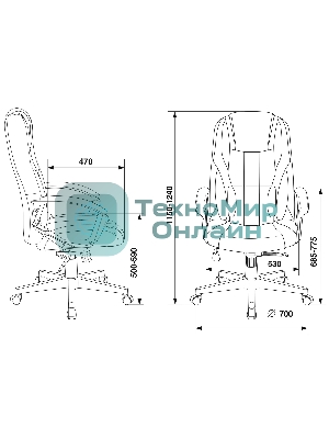 Кресло Бюрократ Zombie 9 черный/серый, экокожа, 120 кг, механизм качания