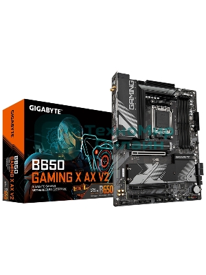 Материнская плата Gigabyte B650 GAMING X AX V2, AM5, AMD B650, 4xDDR5, 4xSATA, 3xM.2, 1xPCI-E 4.0 x16, 2xPCI-E 3.0 x1, 1xUSB-A 3.2 Gen 2, 3xUSB-A 3.2 Gen 1, 1xUSB-C 3.2 Gen 2, 1x 2.5Gb LAN, 3x3.5 мм, 7.1, ATX