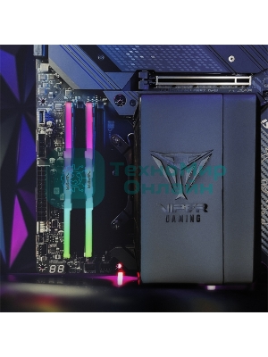 Оперативная память Patriot Viper Venom, DDR5, 32Gb (2x16Gb), 6000MHz, CL30, DIMM, с радиаторами, RGb, черный